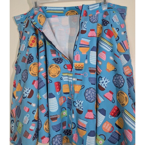 Eva Rose Women Skirt Fit & Flare Kitchenware Kitchy Pockets Size 1X - Picture 7 of 10